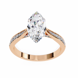 14k IGI certified marquise ring with E-F color VVS-VS clarity diamonds 111