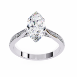 14k IGI certified marquise ring with E-F color VVS-VS clarity diamonds 111