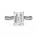 14k IGI certified emerald ring with E-F color VVS-VS clarity diamonds 112