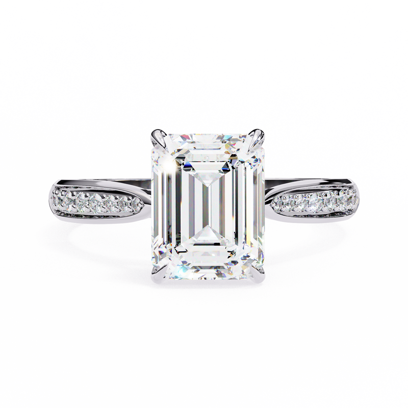 14k IGI certified emerald ring with E-F color VVS-VS clarity diamonds 112