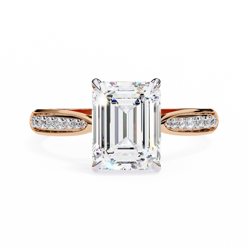14k IGI certified emerald ring with E-F color VVS-VS clarity diamonds 112