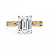 14k IGI certified emerald ring with E-F color VVS-VS clarity diamonds 112