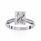 14k IGI certified radiant ring with E-F color VVS-VS clarity diamonds 113