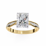 14k IGI certified radiant ring with E-F color VVS-VS clarity diamonds 113