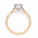 14k IGI certified radiant ring with E-F color VVS-VS clarity diamonds 113