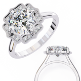 14k IGI certified cushion ring with E-F color VVS-VS clarity diamonds 115