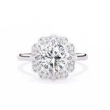 14k IGI certified cushion ring with E-F color VVS-VS clarity diamonds 115