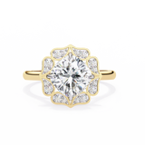 14k IGI certified cushion ring with E-F color VVS-VS clarity diamonds 115