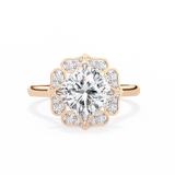 14k IGI certified cushion ring with E-F color VVS-VS clarity diamonds 115