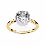 14k IGI certified cushion ring with E-F color VVS-VS clarity diamonds 116