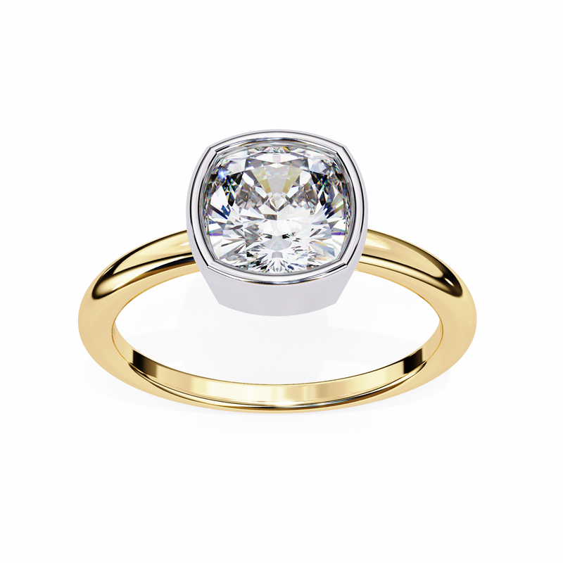 14k IGI certified cushion ring with E-F color VVS-VS clarity diamonds 116