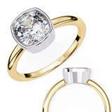 14k IGI certified cushion ring with E-F color VVS-VS clarity diamonds 116