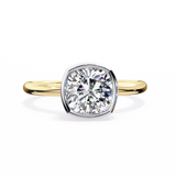 14k IGI certified cushion ring with E-F color VVS-VS clarity diamonds 116