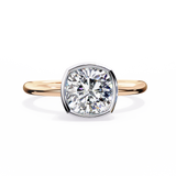 14k IGI certified cushion ring with E-F color VVS-VS clarity diamonds 116