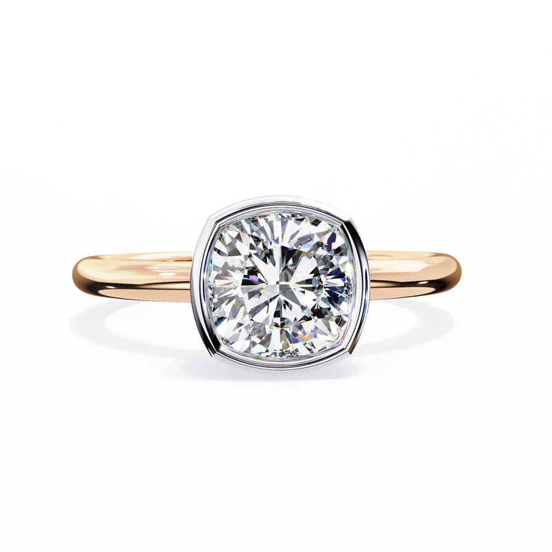 14k IGI certified cushion ring with E-F color VVS-VS clarity diamonds 116