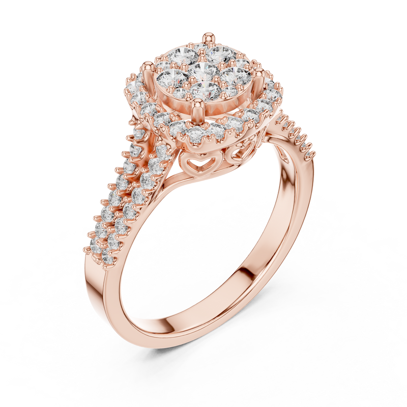 Ladies Ring 1242@7 - Rose Gold - Image