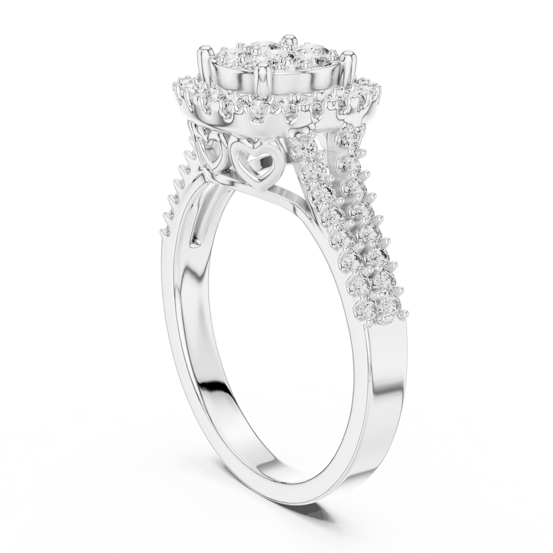 Ladies Ring 1242@7 - White Gold - Image