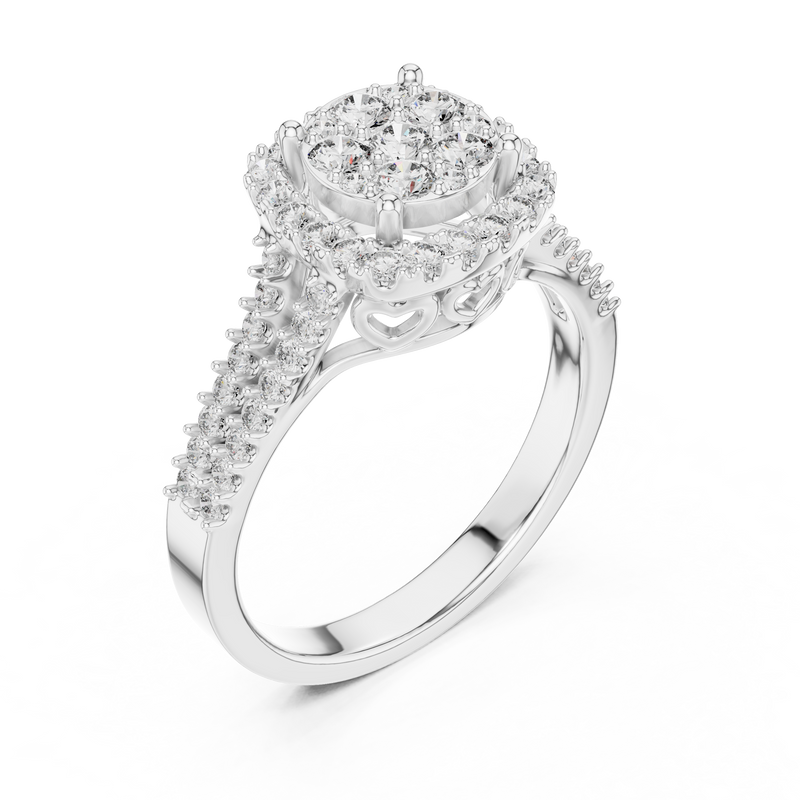 Ladies Ring 1242@7 - White Gold - Image