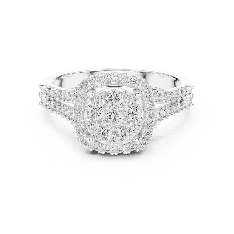 Ladies Ring 1242@7 - White Gold - Image