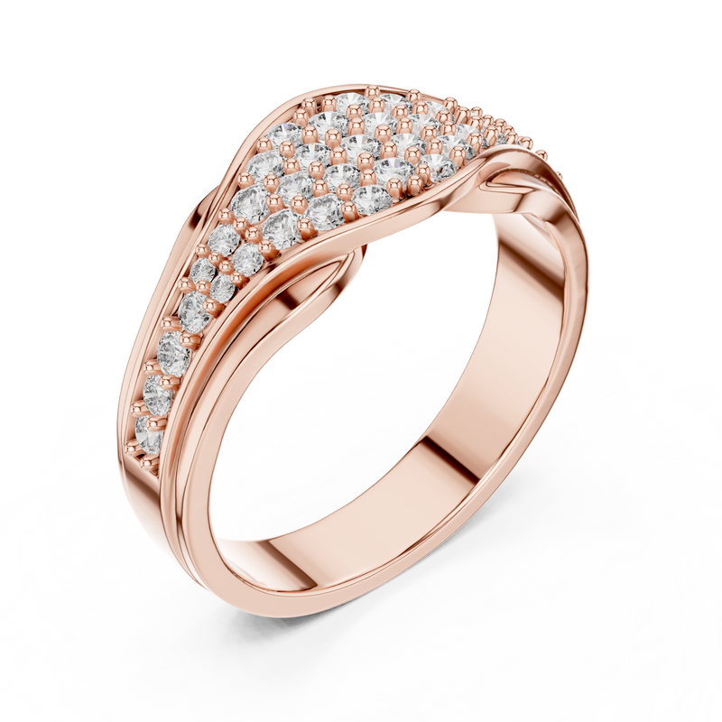 Ladies Ring 1244@7 - Rose Gold - Image