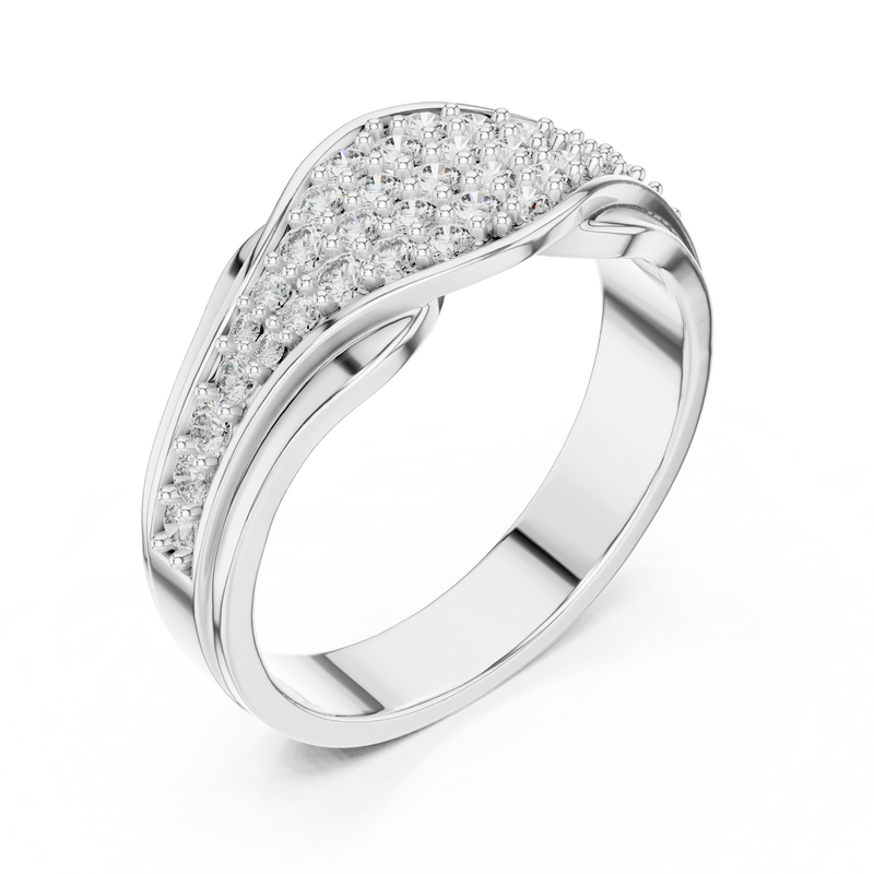 Ladies Ring 1244@7 - White Gold - Image