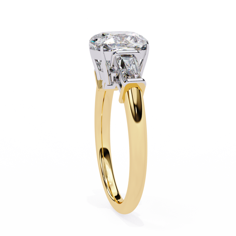 14k IGI certified cushion ring with E-F color VVS-VS clarity diamonds 118