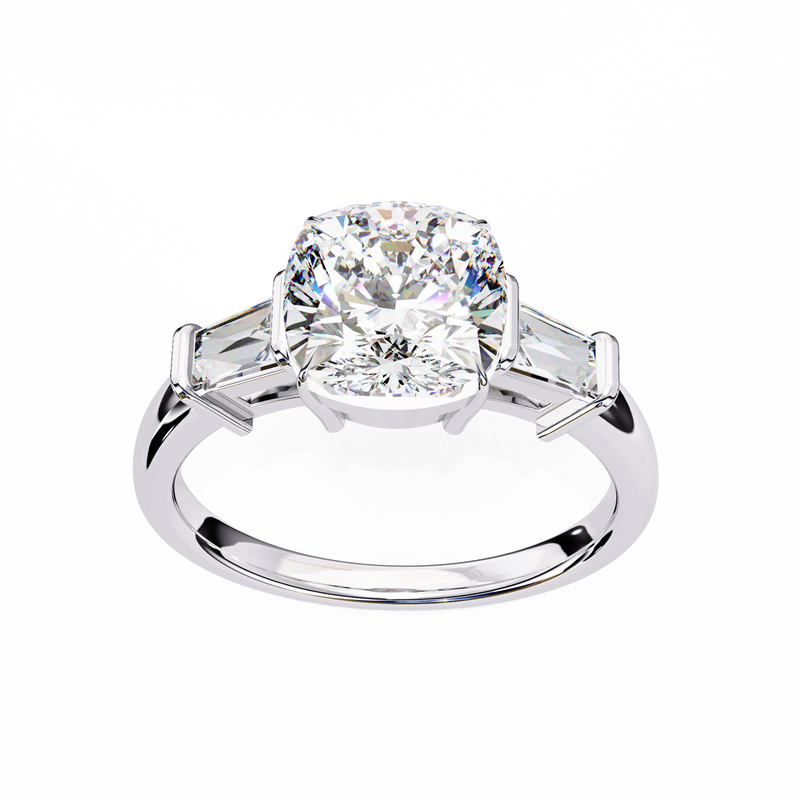 14k IGI certified cushion ring with E-F color VVS-VS clarity diamonds 118