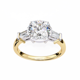 14k IGI certified cushion ring with E-F color VVS-VS clarity diamonds 118