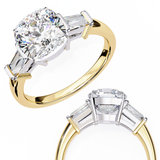 14k IGI certified cushion ring with E-F color VVS-VS clarity diamonds 118