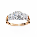 14k IGI certified cushion ring with E-F color VVS-VS clarity diamonds 119