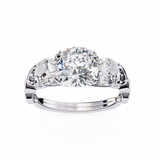 14k IGI certified cushion ring with E-F color VVS-VS clarity diamonds 119