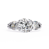 14k IGI certified cushion ring with E-F color VVS-VS clarity diamonds 119