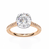14k IGI certified cushion ring with E-F color VVS-VS clarity diamonds 120