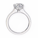 14k IGI certified cushion ring with E-F color VVS-VS clarity diamonds 120