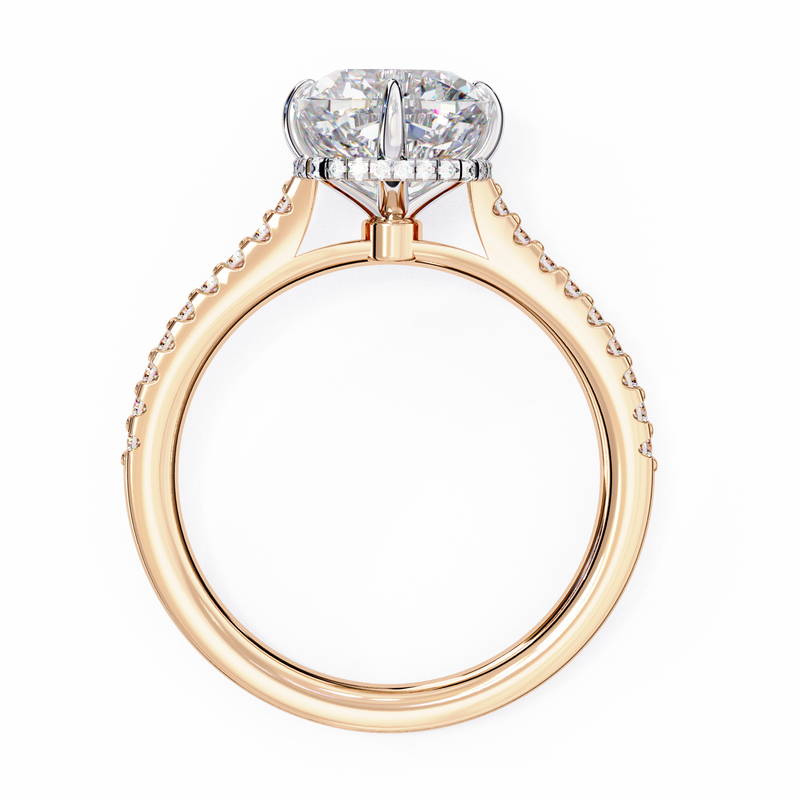14k IGI certified cushion ring with E-F color VVS-VS clarity diamonds 120