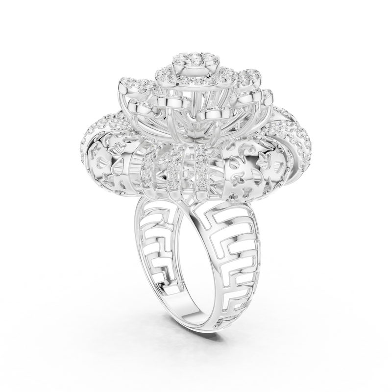 Ladies Ring 1280@7 - White Gold - Image