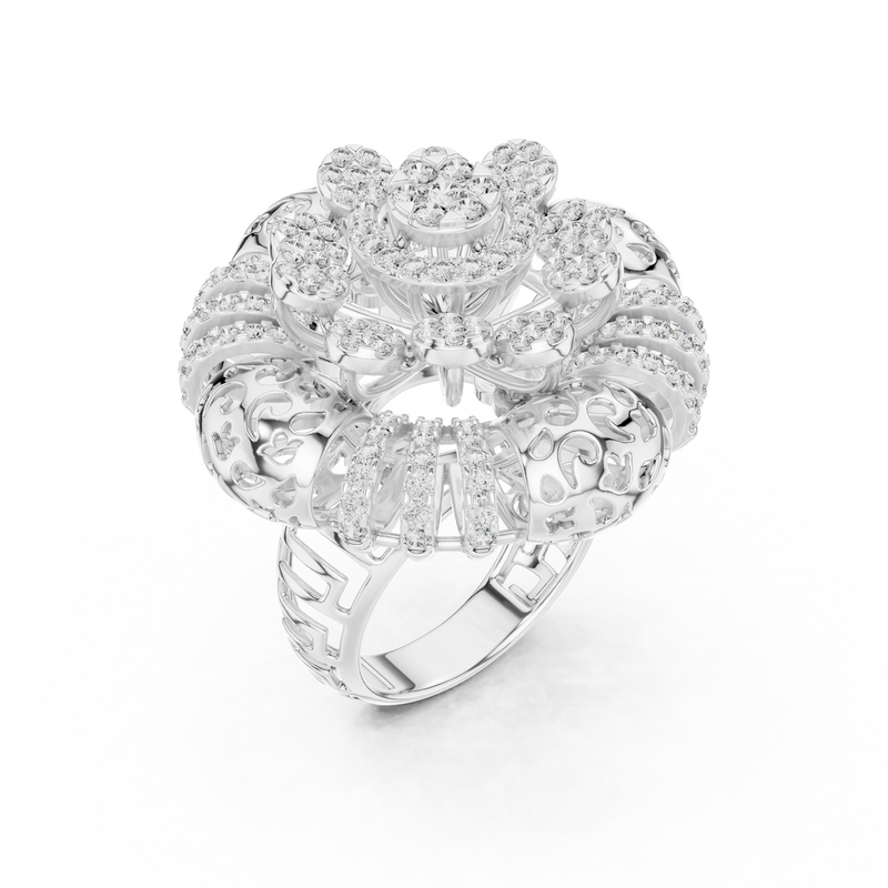 Ladies Ring 1280@7 - White Gold - Image