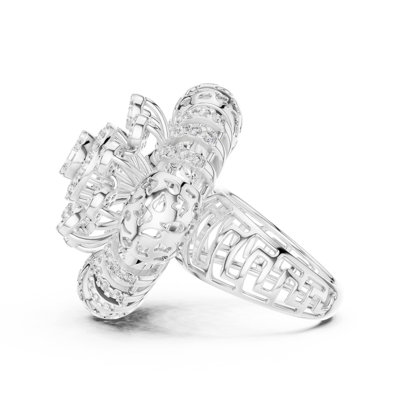Ladies Ring 1280@7 - White Gold - Image