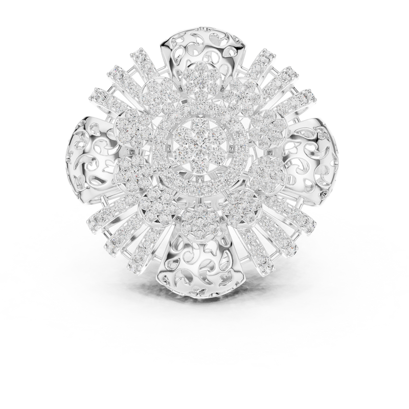 Ladies Ring 1280@7 - White Gold - Image