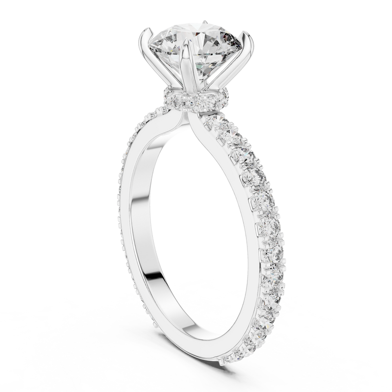 Ladies Ring 1293@7 - White Gold - Image