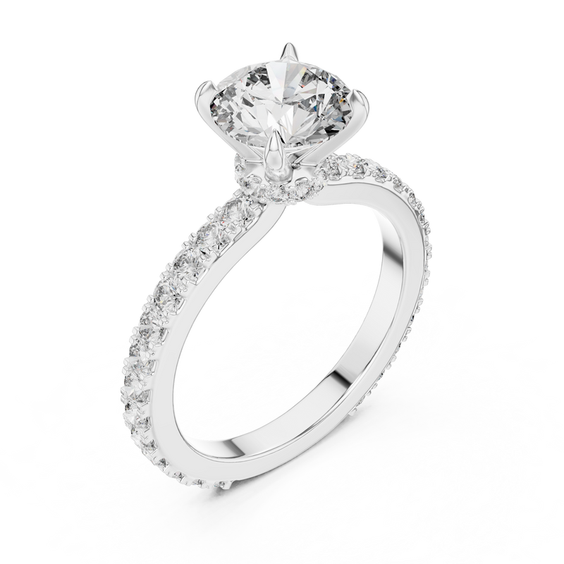 Ladies Ring 1293@7 - White Gold - Image