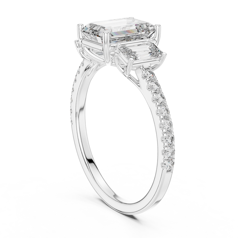 Ladies Ring 1296@7 - White Gold - Image