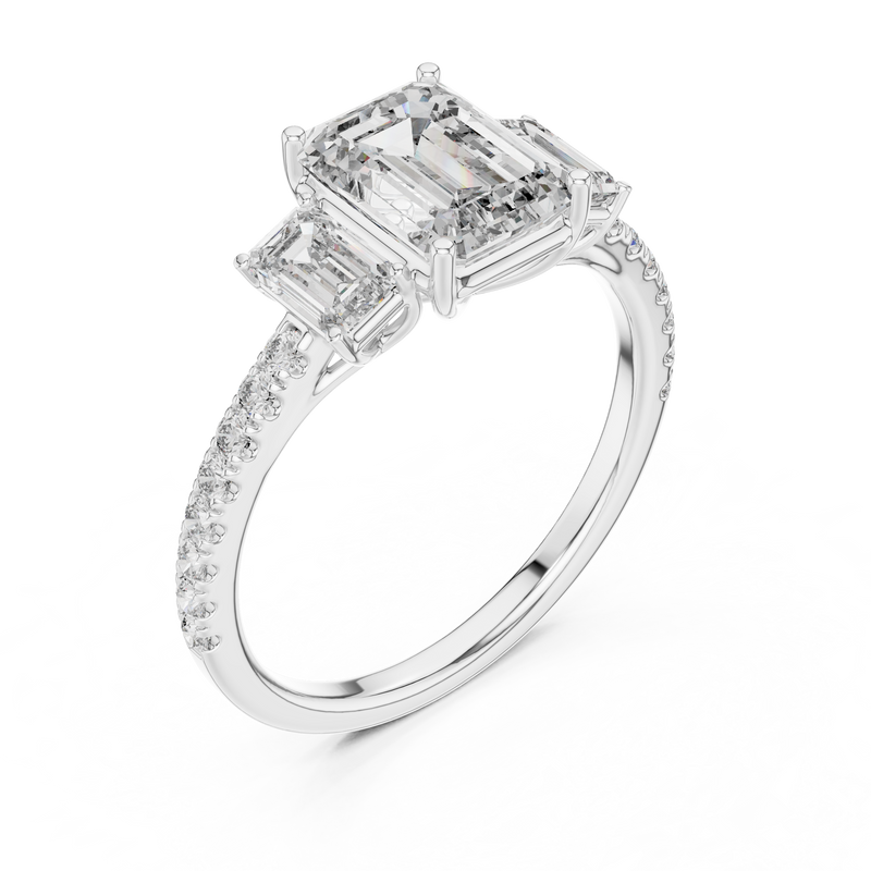 Ladies Ring 1296@7 - White Gold - Image