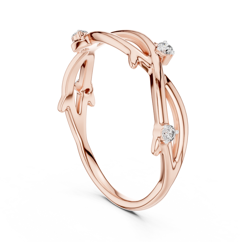 Ladies Ring 12#10022@L - Rose Gold - Image