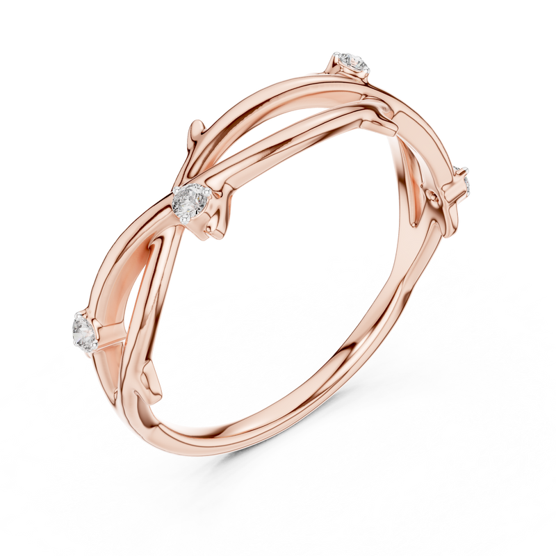 Ladies Ring 12#10022@L - Rose Gold - Image