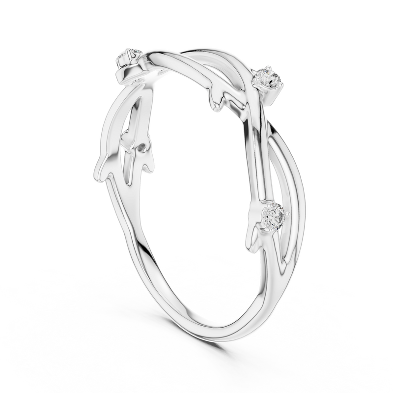 Ladies Ring 12#10022@L - White Gold - Image