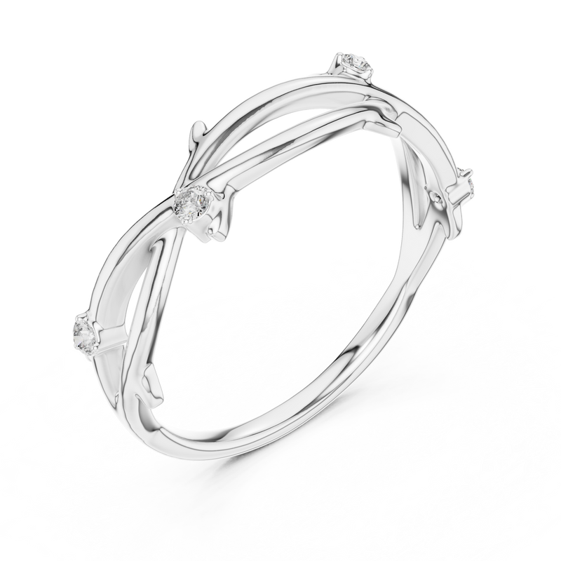 Ladies Ring 12#10022@L - White Gold - Image