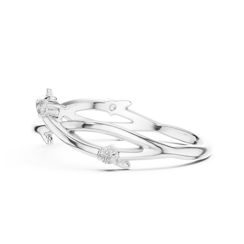 Ladies Ring 12#10022@L - White Gold - Image