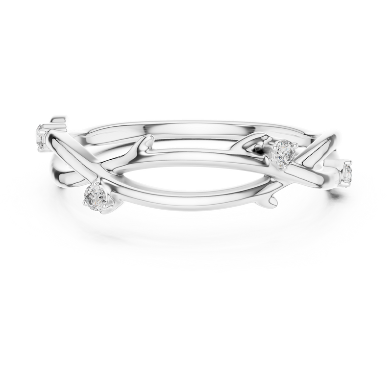 Ladies Ring 12#10022@L - White Gold - Image