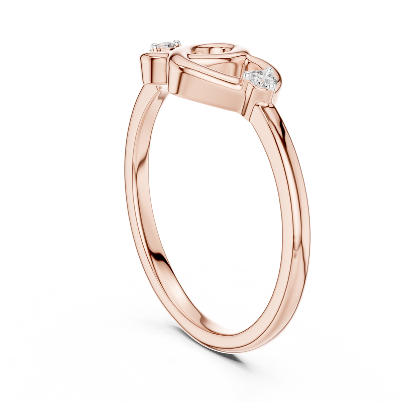 Ladies Ring 12#10023@L@7 - Rose Gold - Image